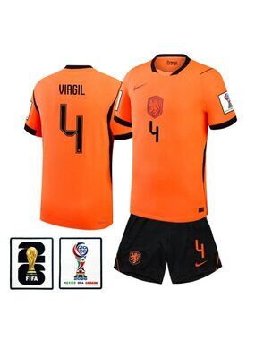 Virgil Van Dijk 2026 World Cup Soccer Jersey Set Suit